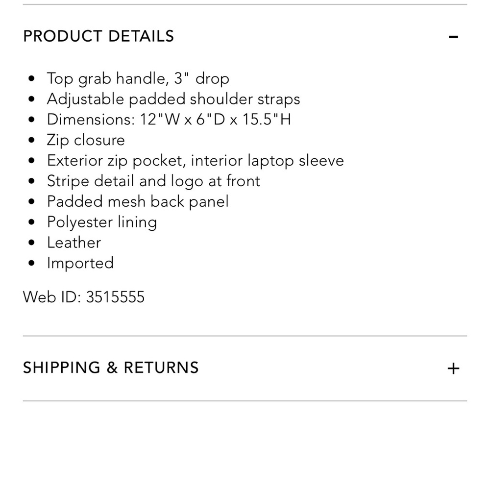 Michael Kors Navy and Black Backpack - Picture 5 of 6